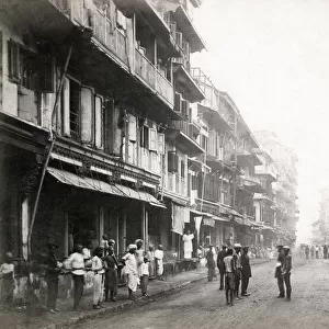 Street in Bombay Mumbai 1860s by Samuel Bourne