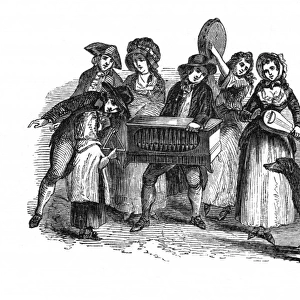 Street music: organ grinder, 1789