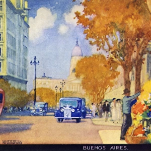Street scene in Buenos Aires, Argentina, South America