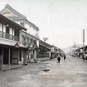 Street in Shizuoka, Japan, c. 1880 s