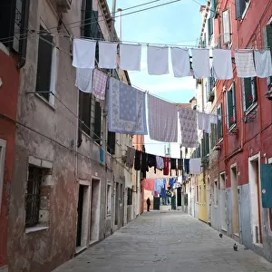 Street washing out to dry, Arsenale, Venice