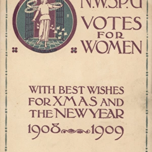 Suffragette N. W. S. P. U Christmas Card