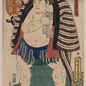 The sumo wrestler Kagamiiwa of the West Side
