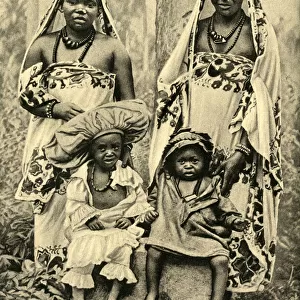 Swahili women and children, East Africa