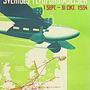 Swedish airline poster