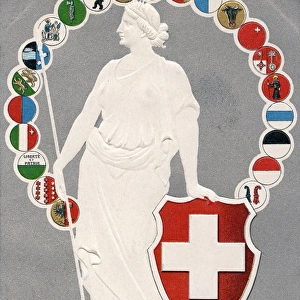 The Swiss Cantons and personification of Switzerland