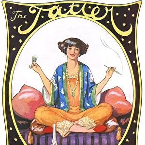 The Tatler Xmas no. 1929 front cover by Lewis Baumer