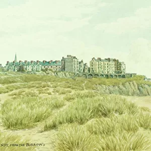 Tenby, Pembrokeshire, South Wales, from the Burrows