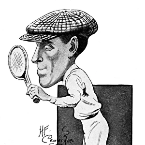 Tennis player Norman Brookes in caricature