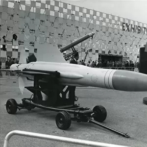 A test rocket used to demonstrate the parachute recover?