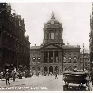 Town Hall and Castle Street, Liverpool, Merseyside