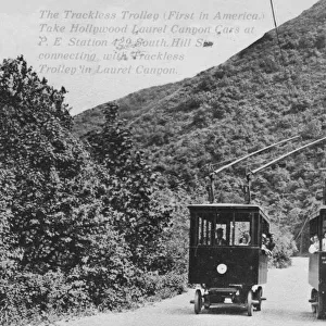 The trackless trolly (the first in America)