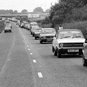 Traffic jam on the A30, West Country