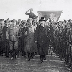 Trotsky with his Troops