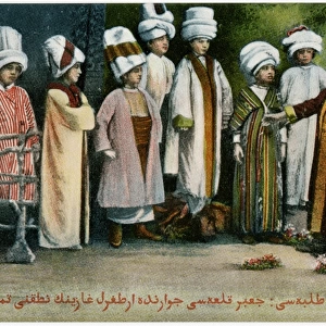 Turkish Children act out an Ottoman History Drama