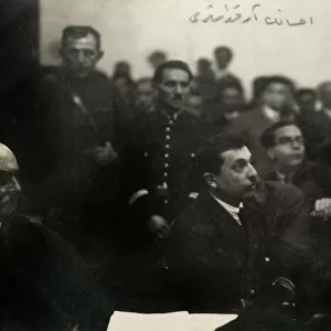 Turkish Law Courts - The trial of Ihsan Eryavuz, also known as "Topcu"Ihsan ("Artilleryman"Ihsan), Mehmet Ihsan Bey (1877-1947) - a Turkish career officer, government minister and politician