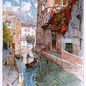 Venice, Italy - Rio SanTrovaso and Palace