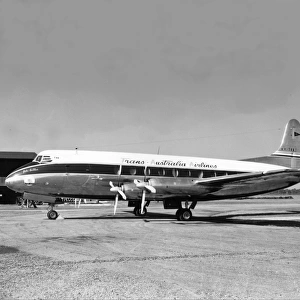 Vickers 720 Viscount (forward view, on the ground) of T