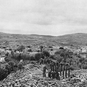 View of modern Jerash, Jordan, Holy Land