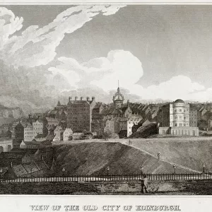 View of the old city of Edinburgh, 1815, from an original drawing by the Marchioness of