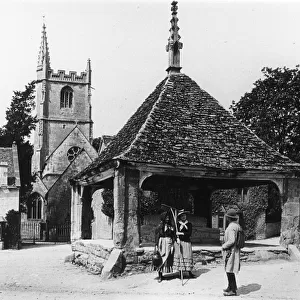 Village square, Castle Combe, Wiltshire 1890s