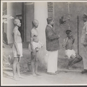 Volunteers undergoing physical checks, 1943