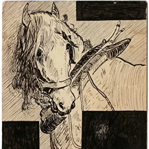 War Horse - illustration on postcard by George Ranstead