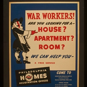War workers! are you looking for a - house? apartment? room?