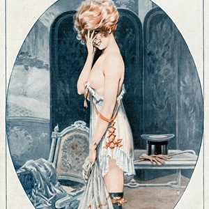 Woman in slip 1918