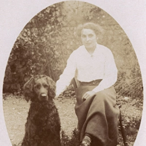 Woman with Water Spaniel
