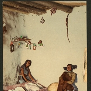 Women at the Matate, Moki pueblos