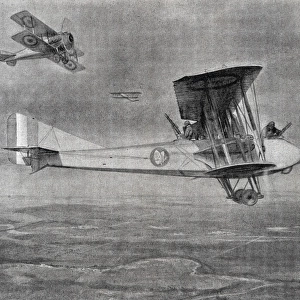 World War I. French three-seater aircraft