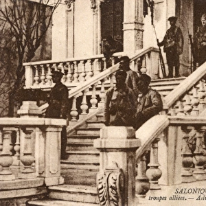 WW1 - Thessaloniki - Allied troops guard Austrian Consulate