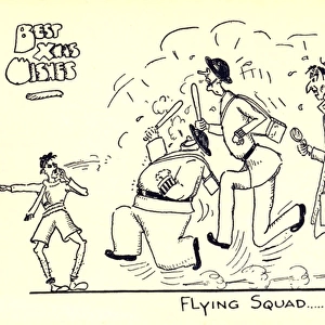 WW2 Christmas card, Flying Squad