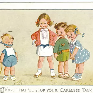 WW2 era - Comic Postcard - That ll stop your careless talk