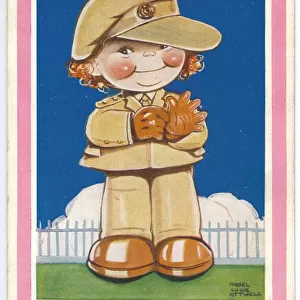 WW2 era - Comic Postcard - Wats doing