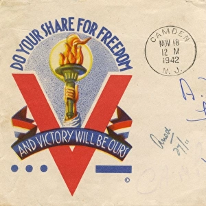 WW2 - Propaganda first day cover - Do Your Share For Freedom