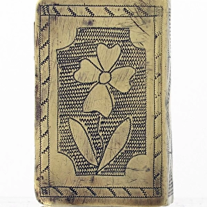 WWI matchbox cover engraving - Ypres and a floral pattern