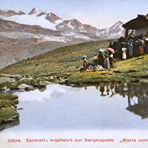 Zermatt - pilgrimage to the mountain chapel Maria zum See