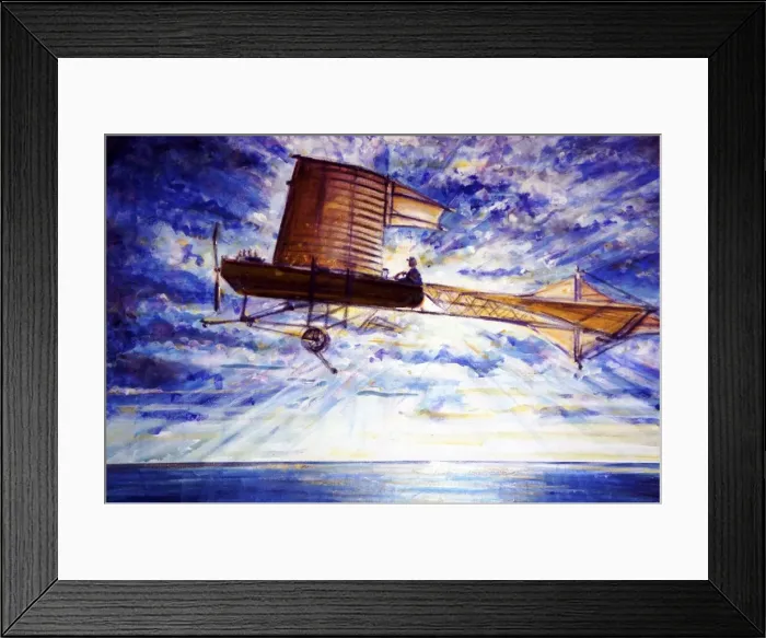 Framed Print : Hubert Lathams Antoinette IV - Painting by Andrew McGeachy Framed Print : Hubert Lathams Antoinette IV - Painting by Andrew McGeachy