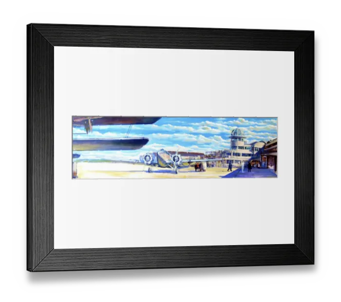 Framed Print : Le Bourget Airport, Paris - Painting by Andrew McGeachy Framed Print : Le Bourget Airport, Paris - Painting by Andrew McGeachy