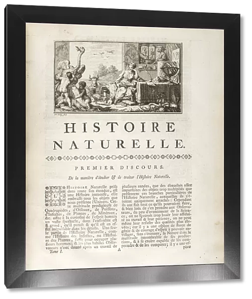 First page of first discourse: l Histoire Naturelle