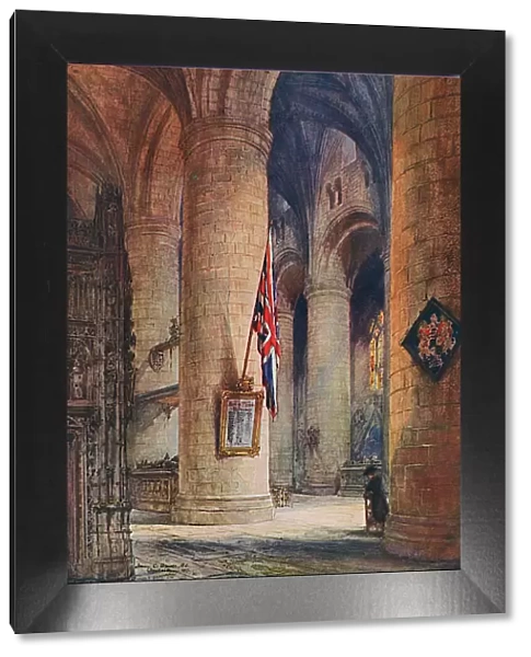 In Memoriam - scene in Tewkesbury Abbey, WW1