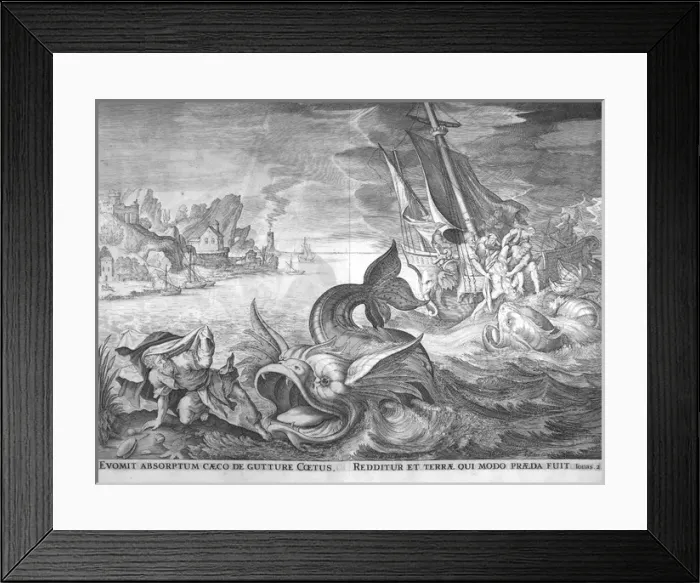 Framed Print : The whale spits Jonah out Framed Print : The whale spits Jonah out
