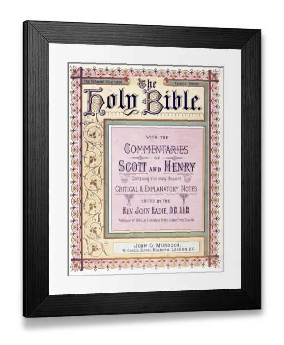 Framed Print : Eadies Bible Framed Print : Eadies Bible