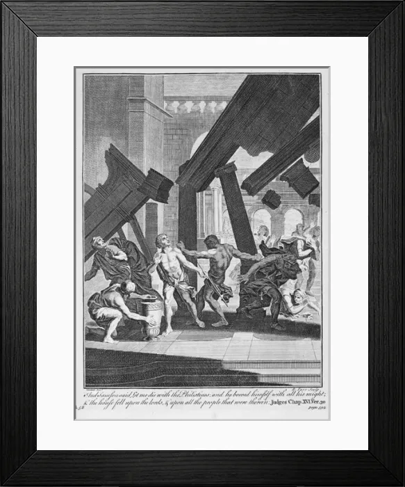 Framed Print : Samson dying with the Philistines Framed Print : Samson dying with the Philistines