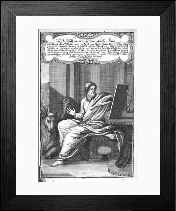 Framed Print : St Luke. Saint Luke.. circa 18th century Framed Print : St Luke. Saint Luke.. circa 18th century