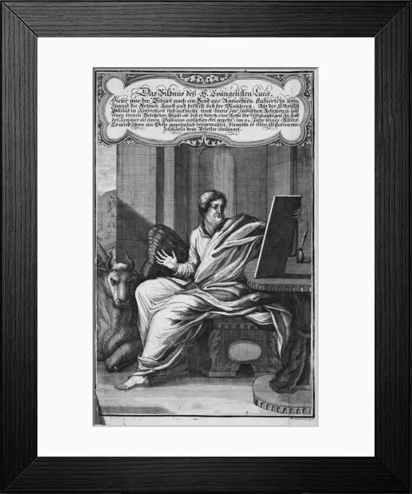 Framed Print : Luke.. circa 18th century Framed Print : Luke.. circa 18th century