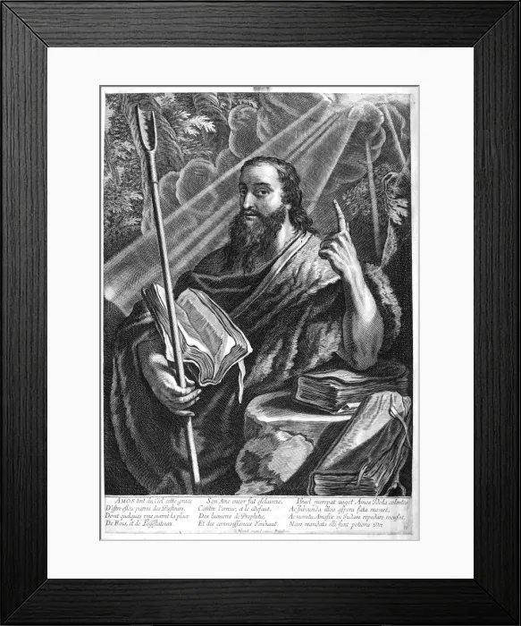 Framed Print : Amos.. circa 18th century Framed Print : Amos.. circa 18th century