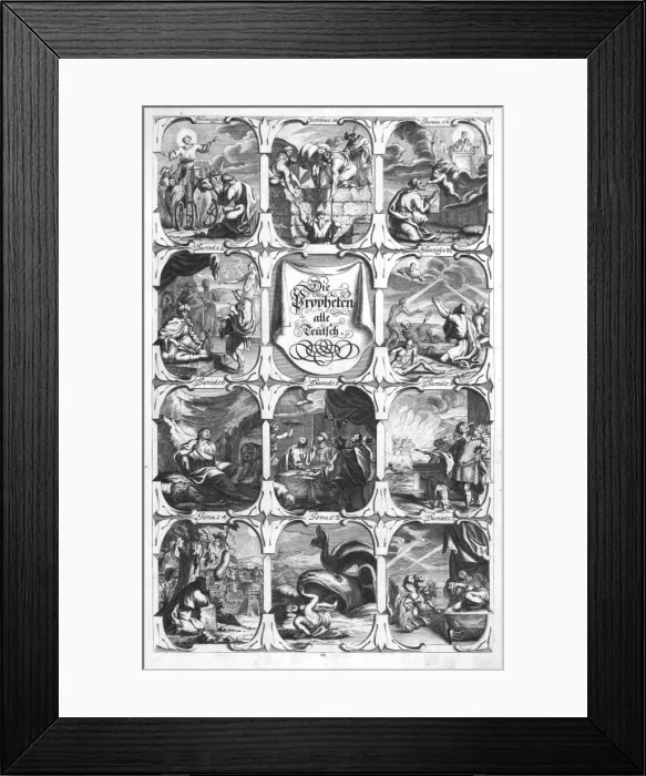 Framed Print : 18th Century Bible frontispiece - Acts of the Apostles Framed Print : 18th Century Bible frontispiece - Acts of the Apostles